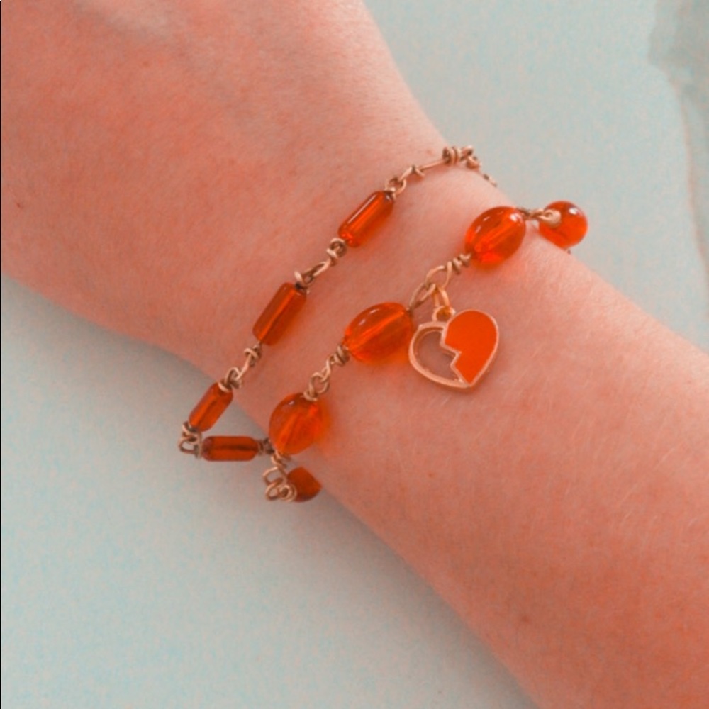 Gold Beaded Charm Bracelet